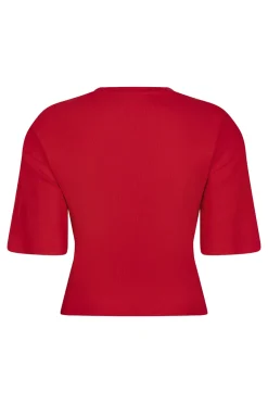 Dames blouse lange mouw rood