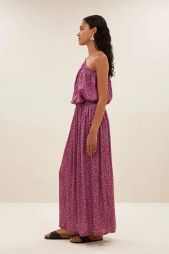 Dames blouse lange mouw rose