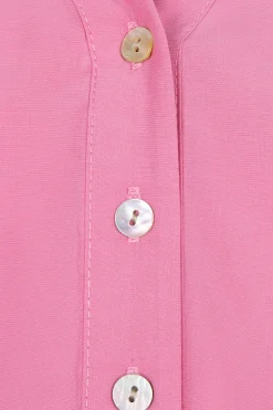 Dames blouse lange mouw rose