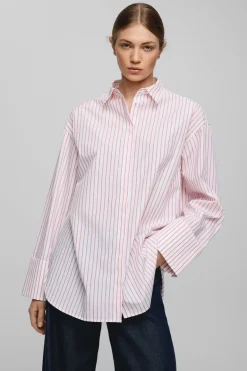 Dames blouse lange mouw rood