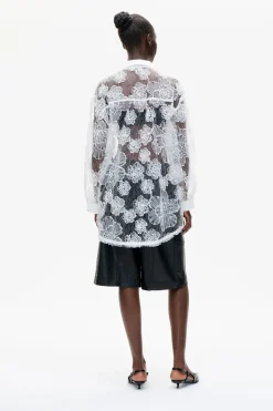 Dames blouse lange mouw wit