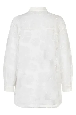 Dames blouse lange mouw wit