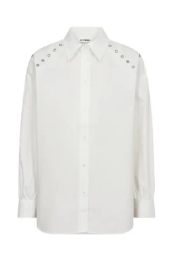 Dames blouse lange mouw wit