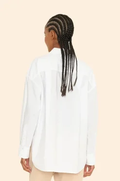 Dames blouse lange mouw wit