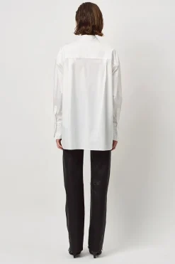 Dames blouse lange mouw wit