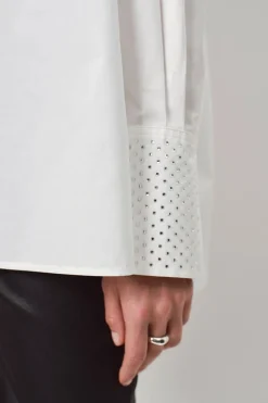 Dames blouse lange mouw wit