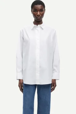 Dames blouse lange mouw wit