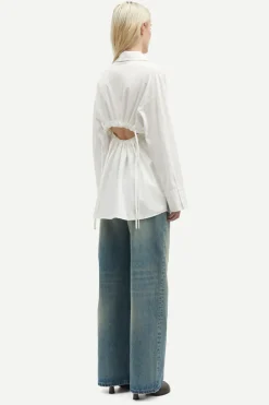 Dames blouse lange mouw wit
