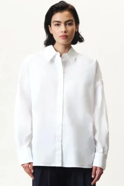 Dames blouse lange mouw wit