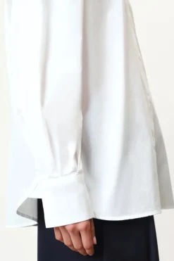 Dames blouse lange mouw wit