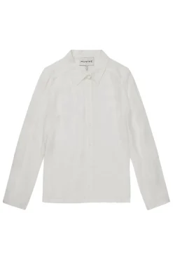 Dames blouse lange mouw wit
