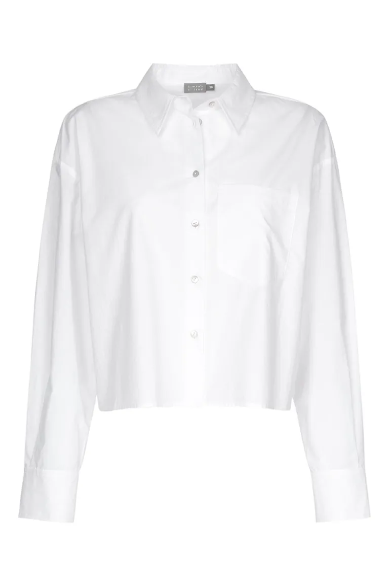 Dames blouse lange mouw wit