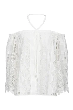 Dames blouse lange mouw wit
