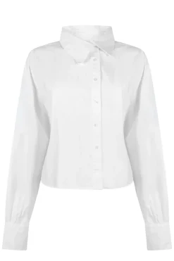 Dames blouse lange mouw wit