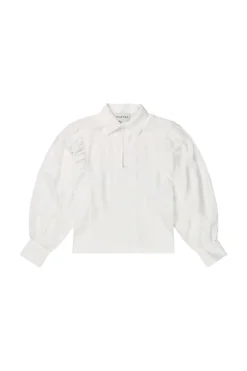 Dames blouse lange mouw wit