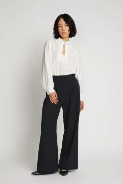 Dames blouse lange mouw wit