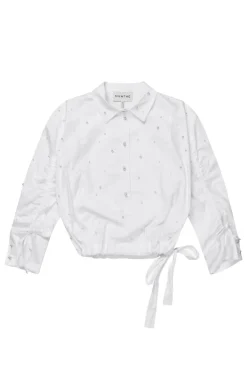 Dames blouse lange mouw wit