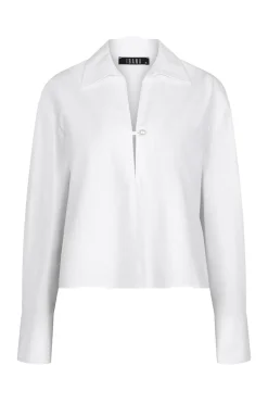 Dames blouse lange mouw wit