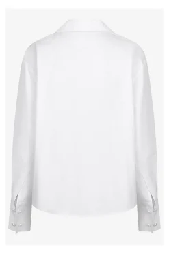 Dames blouse lange mouw wit