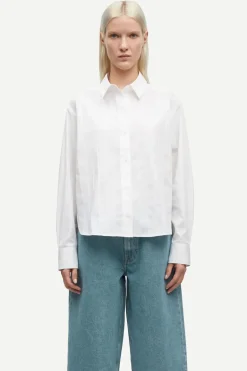 Dames blouse lange mouw wit