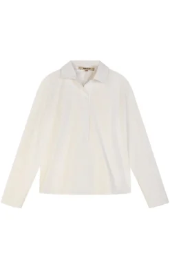 Dames blouse lange mouw wit