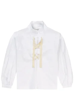 Dames blouse lange mouw wit