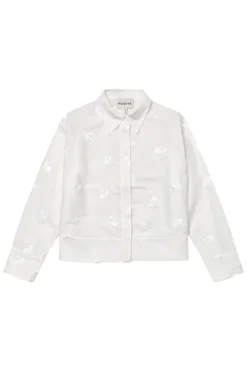 Dames blouse lange mouw wit