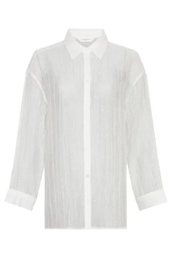 Dames blouse lange mouw wit