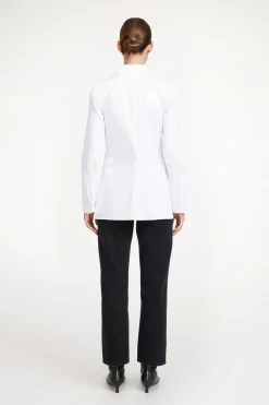 Dames blouse lange mouw wit