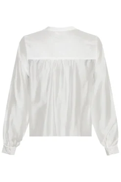 Dames blouse lange mouw wit