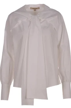 Dames blouse lange mouw wit