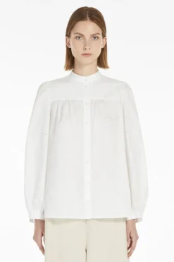 Dames blouse lange mouw wit