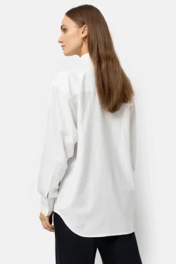 Dames blouse lange mouw wit