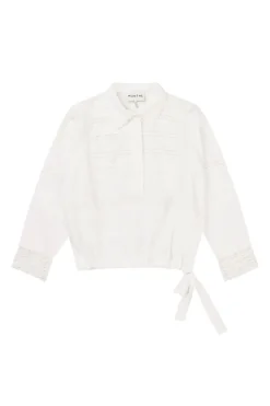Dames blouse lange mouw wit