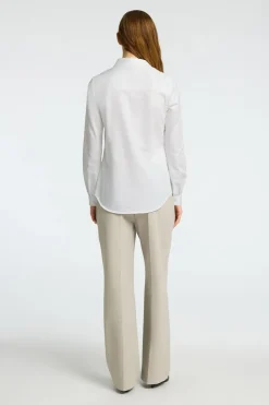 Dames blouse lange mouw wit