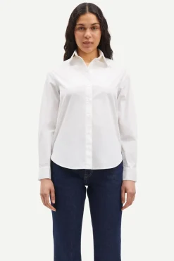 Dames blouse lange mouw wit
