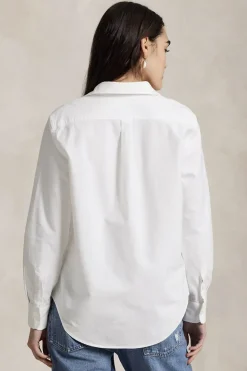 Dames blouse lange mouw wit