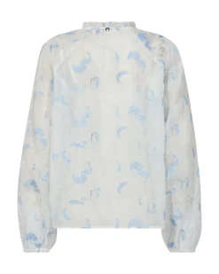 Dames blouse lange mouw wit