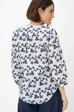 Dames blouse lange mouw wit