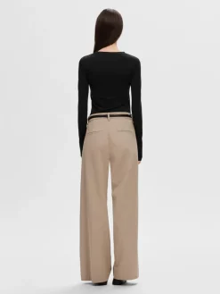 Dames blouse lange mouw zwart