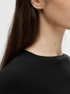 Dames blouse lange mouw zwart