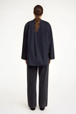 Dames blouse lange mouw zwart
