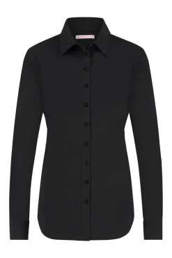 Dames blouse lange mouw zwart