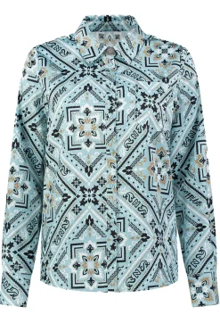 Dames blouse lange mouw zwart