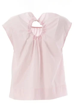 Dames blouse mouwloos rose