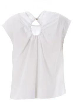 Dames blouse mouwloos wit