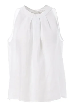 Dames blouse mouwloos wit