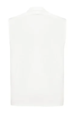 Dames blouse mouwloos wit