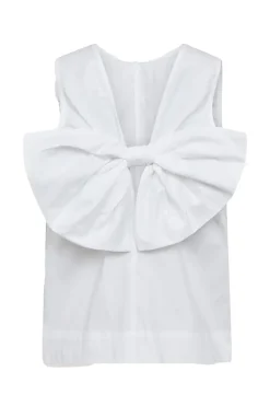 Dames blouse mouwloos wit