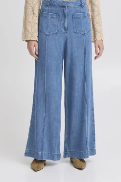 Dames broek blauw